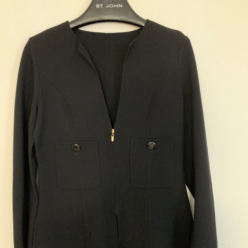 St John Crepe Jacket Black size 2